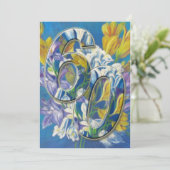 60. Hochzeitstag Einladung Freesias (Stehend Vorderseite)