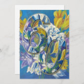 60. Hochzeitstag Einladung Freesias (Vorne/Hinten)