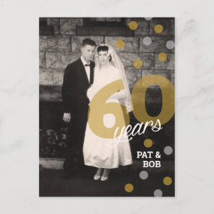 60. Hochzeitstag Einladung Postkarte