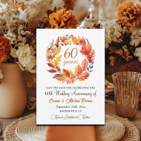 60. Hochzeitstag Elegant Fall Flora