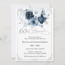 60. Hochzeitstag Elegant Printable Einladung