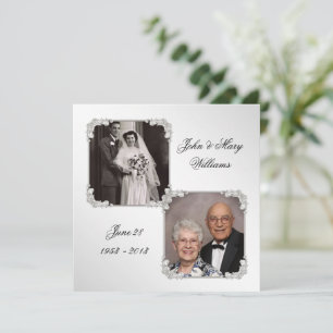 60. Hochzeitstag Foto Einladungskarte Einladung