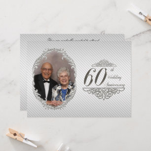 60. Hochzeitstag Foto-Einladungskarte Einladung