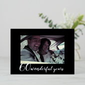 60. Hochzeitstag Foto Folieneinladung (Stehend vorne)