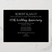 60. Hochzeitstag Foto Folieneinladung (Rückseite)