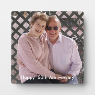 60. Hochzeitstag Foto Fotoplatte