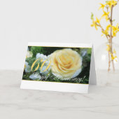 60. Hochzeitstag - Gelbe Rose Karte (Gelbe Blume)