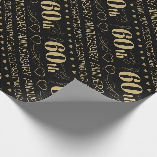 60. Hochzeitstag Geschenkpapier (Ecke)