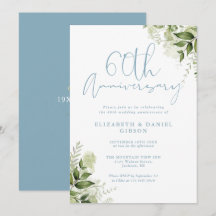 60. Hochzeitstag Greenery Floral