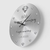 60. Hochzeitstag Große Wanduhr (Winkel)