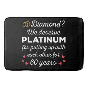 60. Hochzeitstag I - Diamond Funny Couple Badematte