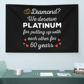 60. Hochzeitstag I - Diamond Funny Couple Banner (Messe)