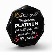 60. Hochzeitstag I - Diamond Funny Couple Fotoblock (Links)