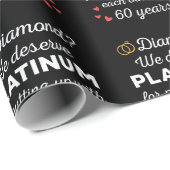 60. Hochzeitstag I - Diamond Funny Couple Geschenkpapier (Rolleneckpunkt)