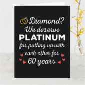 60. Hochzeitstag I - Diamond Funny Couple Karte (Gelbe Blume)