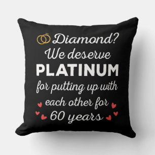 60. Hochzeitstag I - Diamond Funny Couple Kissen