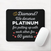 60. Hochzeitstag I - Diamond Funny Couple Mousepad (Mit Mouse)
