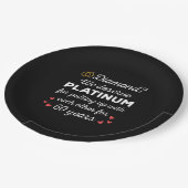 60. Hochzeitstag I - Diamond Funny Couple Pappteller (Schrägansicht)