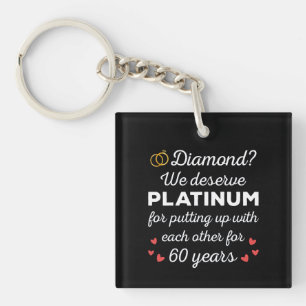 60. Hochzeitstag I - Diamond Funny Couple Schlüsselanhänger