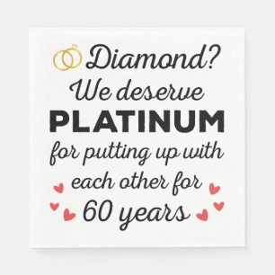 60. Hochzeitstag I - Diamond Funny Couple Serviette