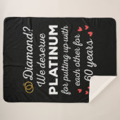 60. Hochzeitstag I - Diamond Funny Couple Sherpadecke (Vorderseite (Horizontal))