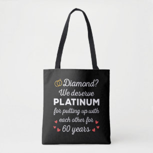 60. Hochzeitstag I - Diamond Funny Couple Tasche
