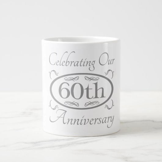 60. Hochzeitstag Jumbo-Tasse (Vorderseite)