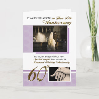 60. Hochzeitstag Karte