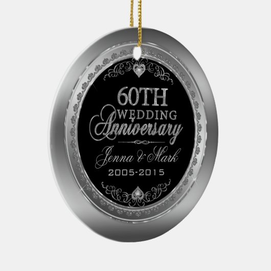 60. Hochzeitstag Keramikornament (Rechts)