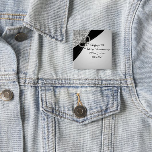 60. Hochzeitstag-Knopf Button (Beispiel)