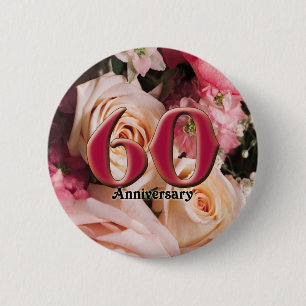 60. Hochzeitstag-Knopf Button