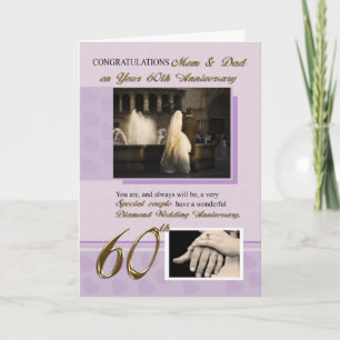 60. Hochzeitstag, Mama & Papa Karte