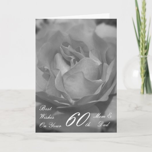 60. Hochzeitstag Mama & Vater Rose Karte (Vorderseite)