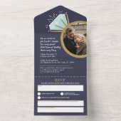 60. Hochzeitstag Party Diamantring  All In One Einladung (Innen Boden)