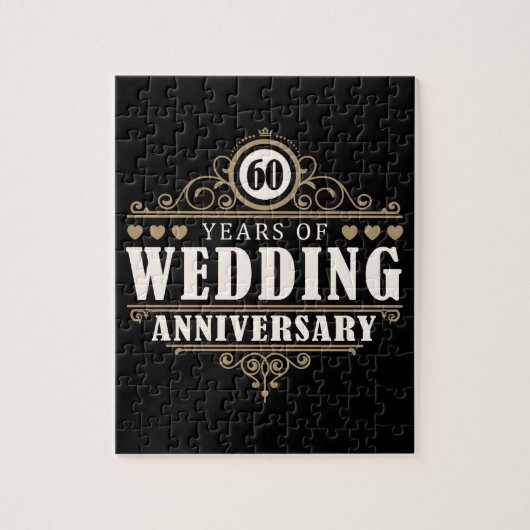 60. Hochzeitstag Puzzle (Vertikal)