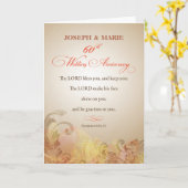 60. Hochzeitstag, Religious Lord Bless Karte (Gelbe Blume)