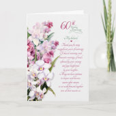 60. Hochzeitstag Sentimentale Orchideen Karte (Vorderseite)