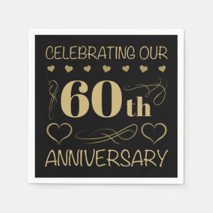 60. Hochzeitstag Serviette