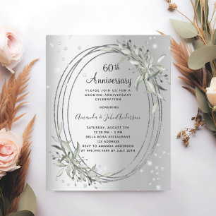 60. Hochzeitstag Silber Einladung