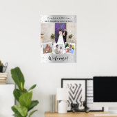 60. Hochzeitstag Silber Foto Begrüßungszeichen Poster (Heimbüro)