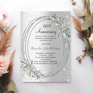 60. Hochzeitstag Silbergrün Diamant Einladung