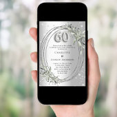 60. Hochzeitstag Silbergrün Diamanten Einladung