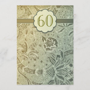 60. Hochzeitstag Vintage-Design-Einladung Einladung