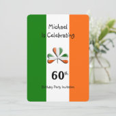 60. Irish Birthday Party Einladung (Stehend Vorderseite)