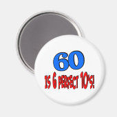 60 ist 6 perfekte 10 s (BLUE) Magnet (Vorderseite/Rückseite)