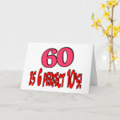 60 ist 6 perfekte 10er (PINK) Karte (Gelbe Blume)