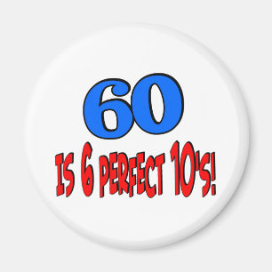 60 ist 6 perfekte 10's (BLAU) Magnet