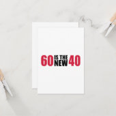 60 ist der neue 40 Geburtstag Karte (Vorderseite/Rückseite Beispiel)
