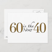 60 ist die neuen 40 postkarte (Vorne/Hinten)