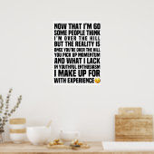 60 ist ein sonniges Alter Poster (Küche)